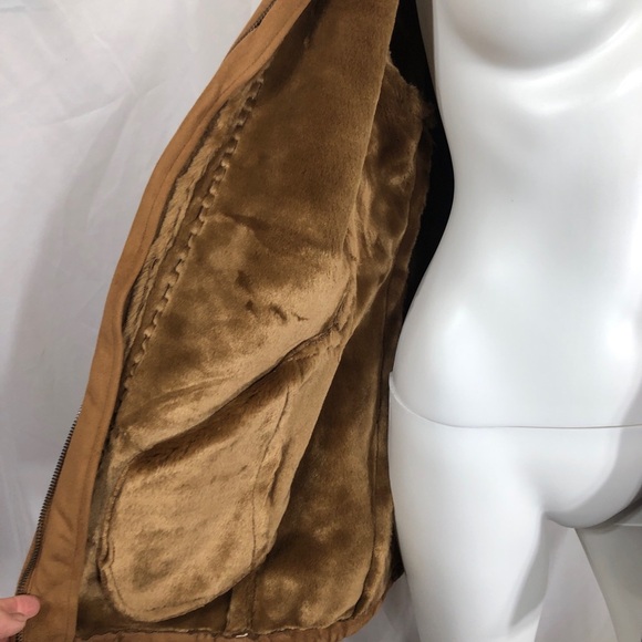 Cato Faux Suede Fuzzy Lined Coat - Picture 8 of 11